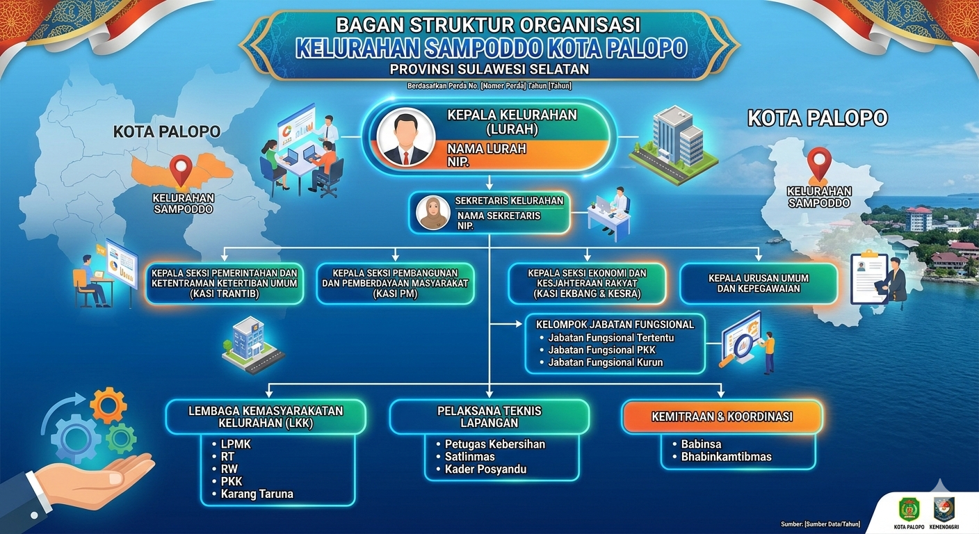 Bagan Struktur Organisasi Kelurahan Kelurahan Sampoddo